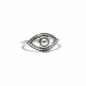 Sterling Silver Evil Eye 925 Ring, Protection Jewelry, , Casual, Minimalist